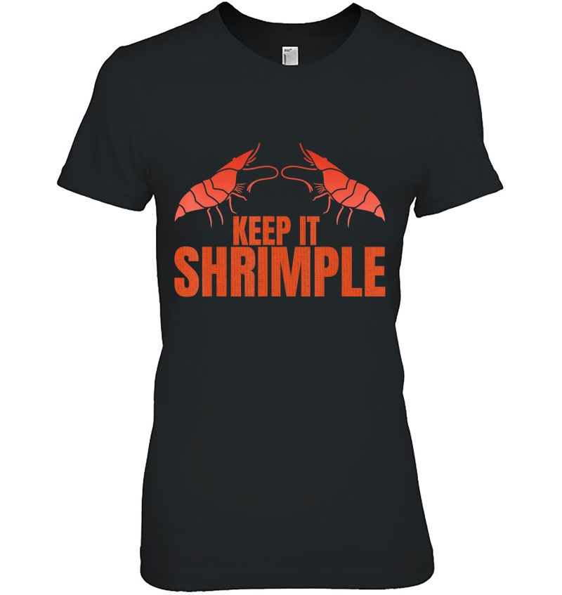 Keep It Shrimple Funny Shrimp Seafood Design Hoodie