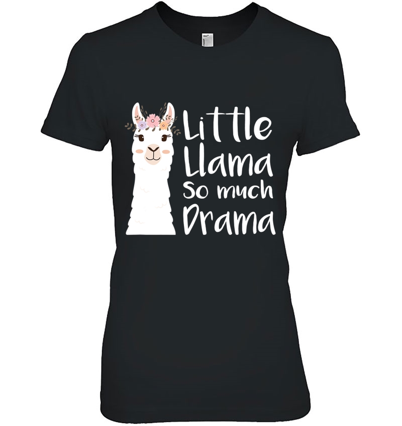 Little Llama So Much Drama Shirt Bohemian Family Tribe Girls Hoodie