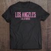 Los Angeles Vintage Text Pink Print Tee