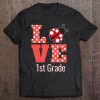 Love First Grade Back To School Ladybug Tee