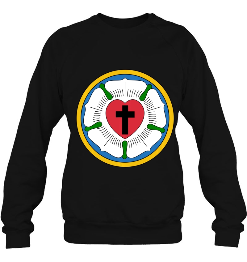 Lutheran 95 Theses Martin Luther Rose Reformation Concords Sweatshirt