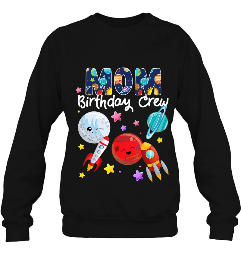 Mom Birthday Crew Outer Space Solar System Birthday Party Mugs