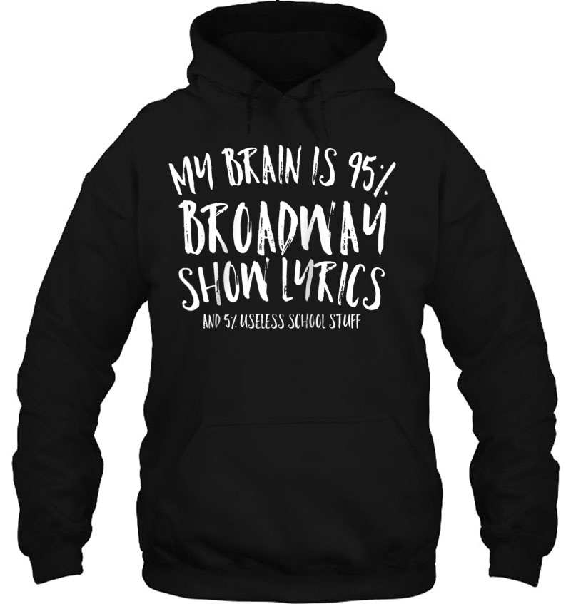 My Brain Is 95 Broadway Lyrics Funny Theatre Acting Gift Raglan Baseball Tee Mugs