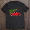 Newfoundland Dog Christmas On Red Car Truck Xmas Tree Dog Tee