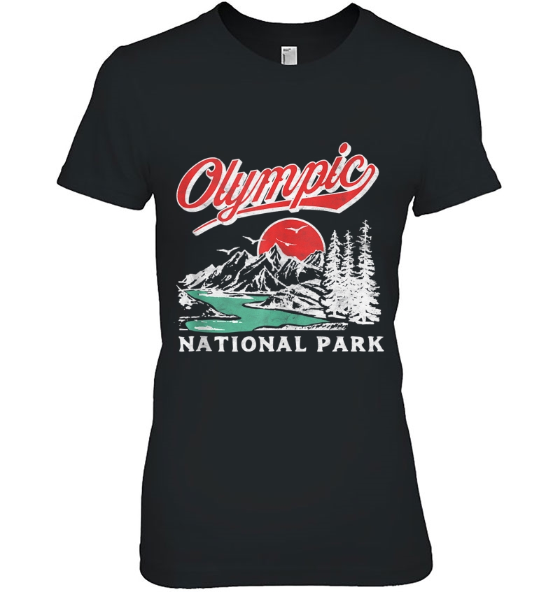 Olympic National Park Retro 80'S Mountains Graphic Tank Top Hoodie