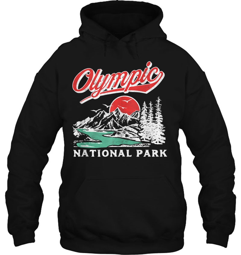 Olympic National Park Retro 80'S Mountains Graphic Tank Top Mugs