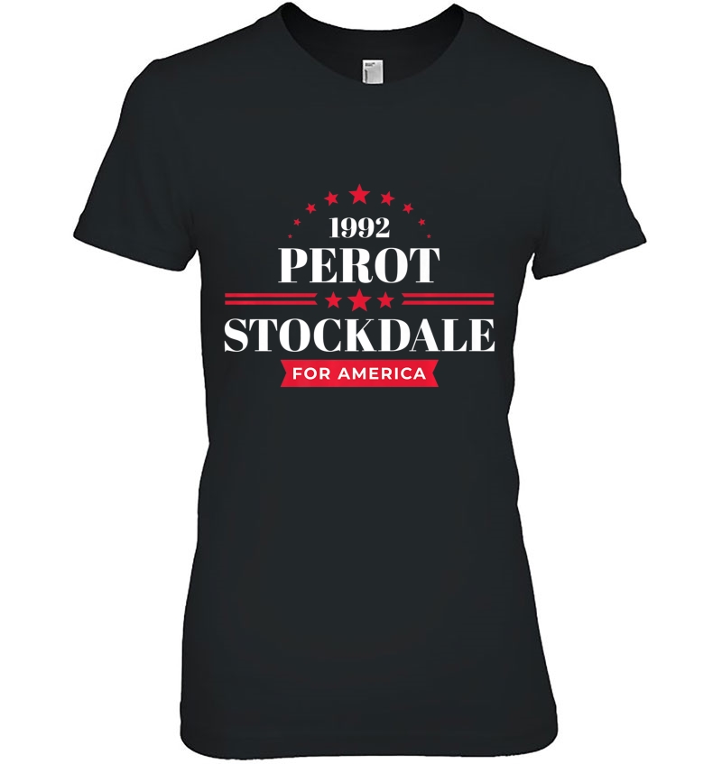 Perot Stockdale Shirt 1992 Ross Perot Campaign Premium Ladies Tee