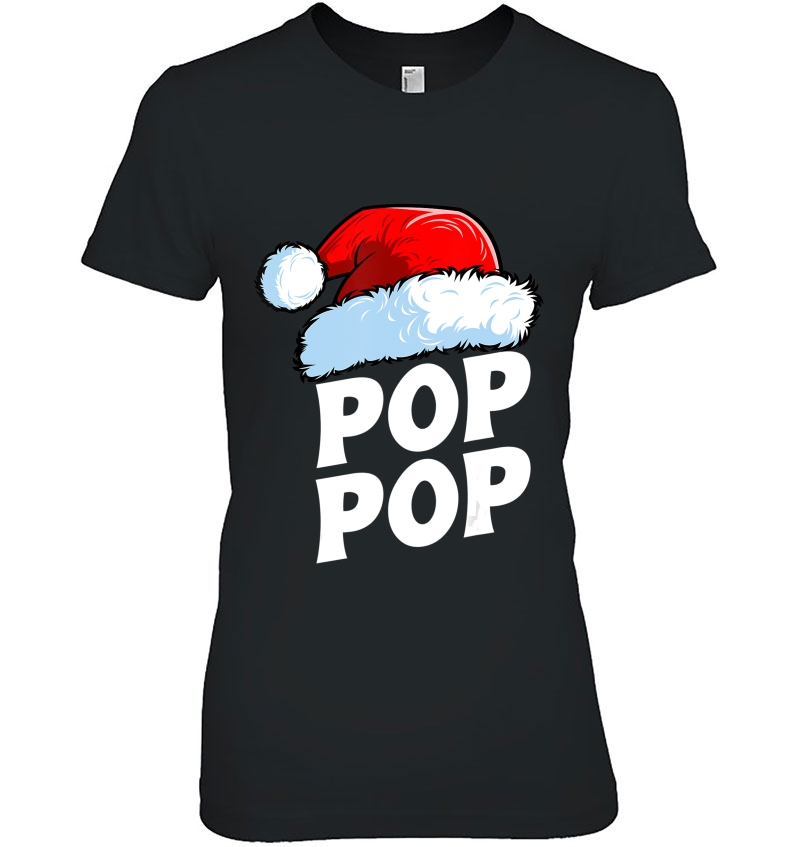 Pop Pop Santa Claus Hat Christmas Matching Family Pajama Hoodie