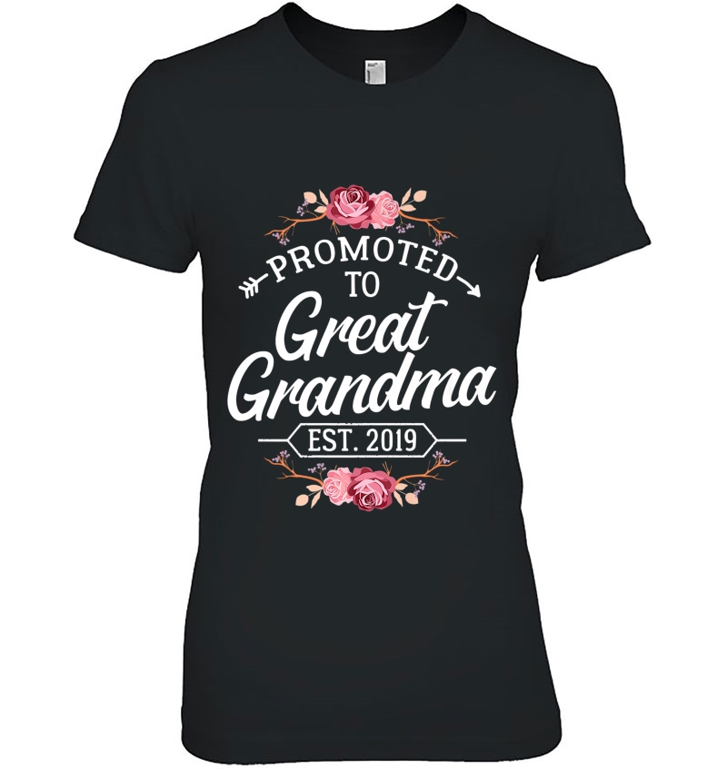 Promoted To Great Grandma Est 2019 Baby Reveal Premium Hoodie