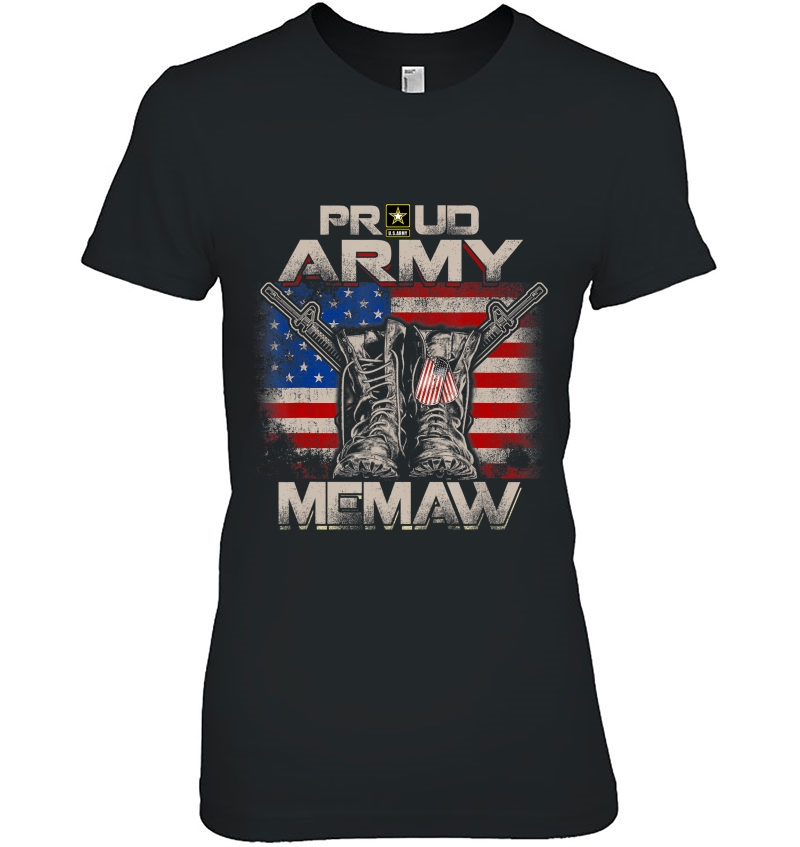 Proud Army Memaw America Flag Us Military Pride Hoodie