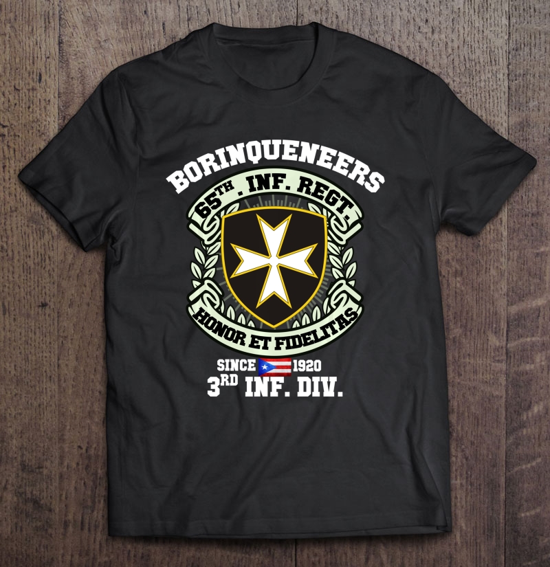 Puerto Rico Pride Tee Borinqueneers Military Shirt