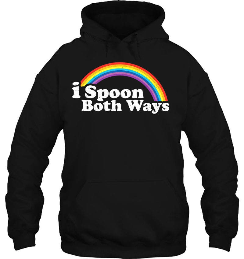 Rainbow Gay Pride Love I Spoon Both Ways Tshirt Mugs