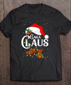 Santa Gaga Claus Christmas Lights Family Gifts Tee