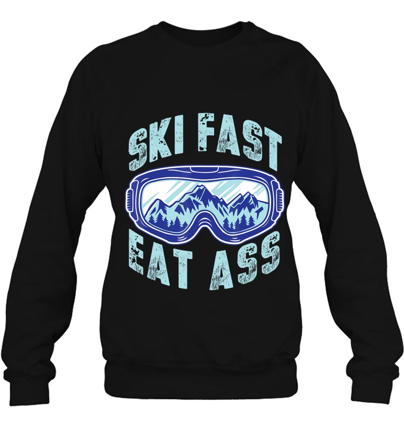 Ski Fast Eat Ass Funny Skiing Ski Novelty Gift Men Mugs