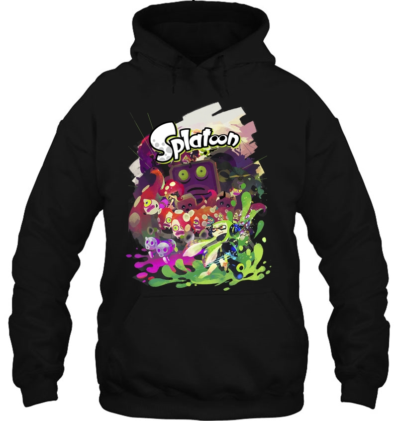 Splatoon Abstract Painted Logo Portrait Hoodie