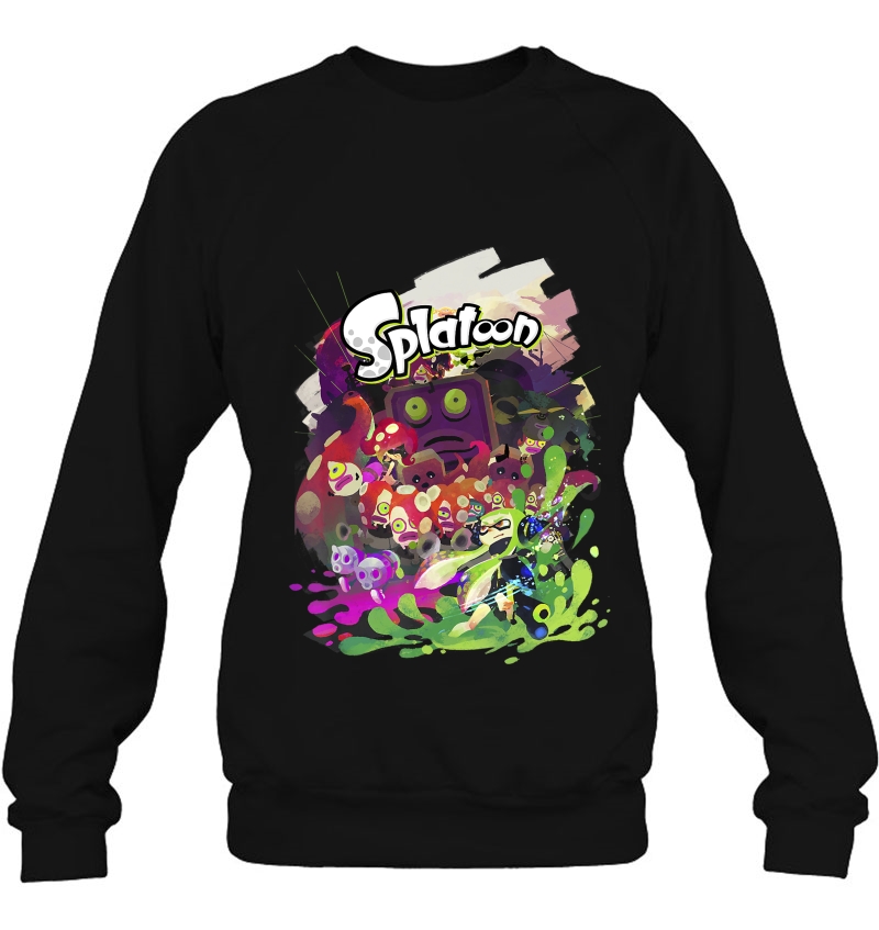 Splatoon Abstract Painted Logo Portrait Sweatshirt