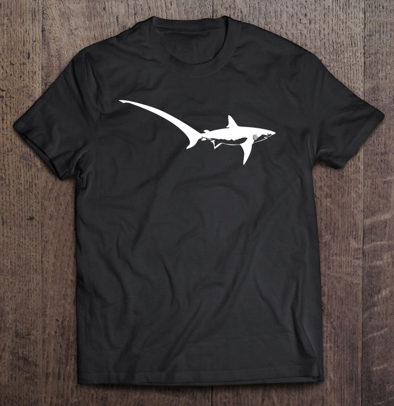 Thresher Shark Silhouette Simple Shark Design Shirt