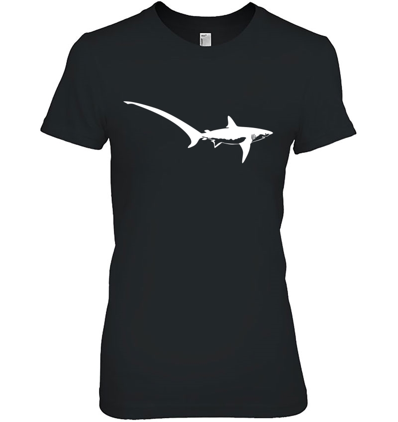 Thresher Shark Silhouette Simple Shark Design Hoodie