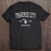 Traverse City Michigan Mi Vintage Athletic Sports Design Tee