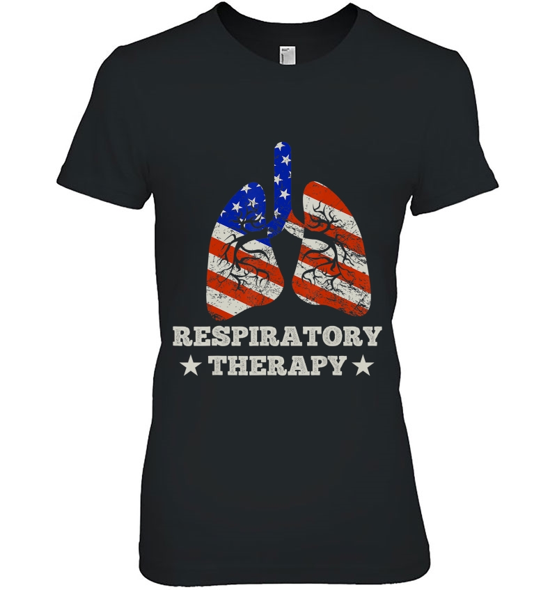 Usa American Flag Respiratory Therapist Therapy Lungs Gift Hoodie