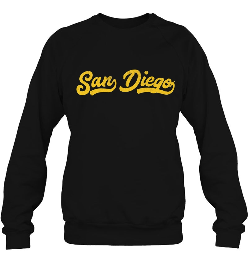 Vintage I Love San Diego Cali Baseball Script Premium Sweatshirt