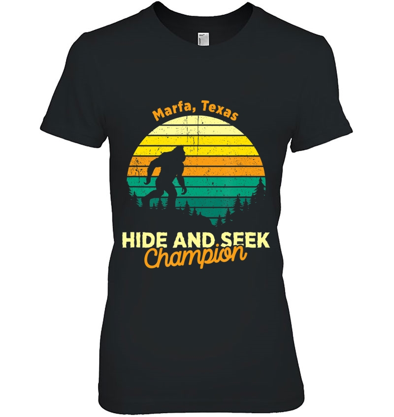 Vintage Marfa, Texas Mountain Hiking Souvenir Print Ladies Tee