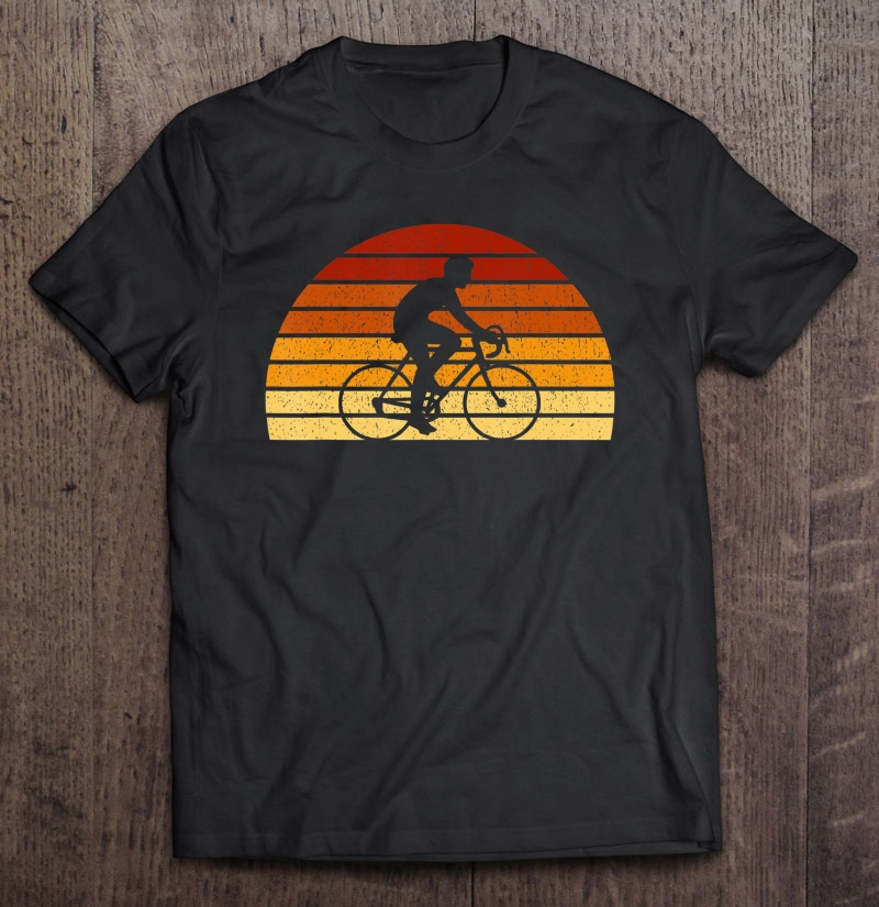 Vintage Sunset Cycling Gift For Racing Cyclists Shirt