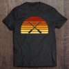 Vintage Sunset Rowing Gift For Rowers Tee