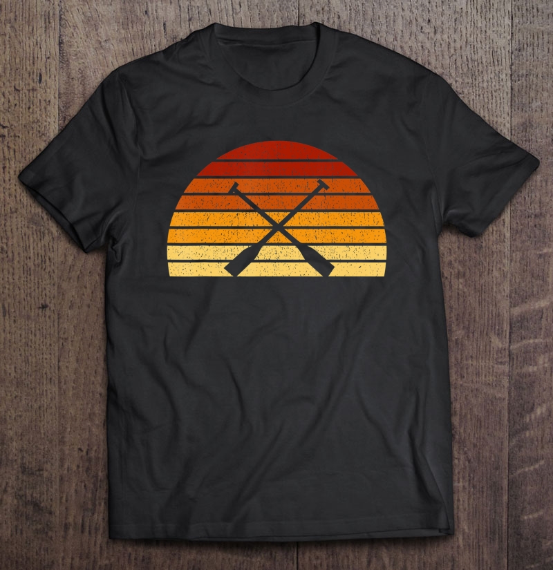 Vintage Sunset Rowing Gift For Rowers Shirt