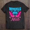 Wheels Or Heels Gender Reveal Family Premium Tee
