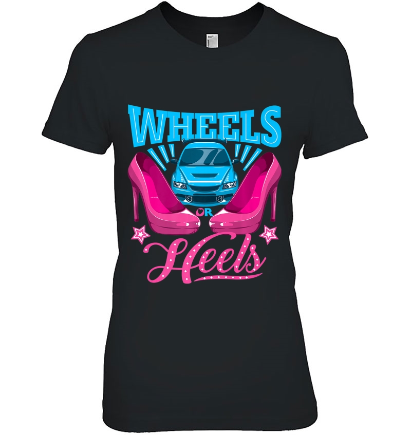 Wheels Or Heels Gender Reveal Family Premium Hoodie