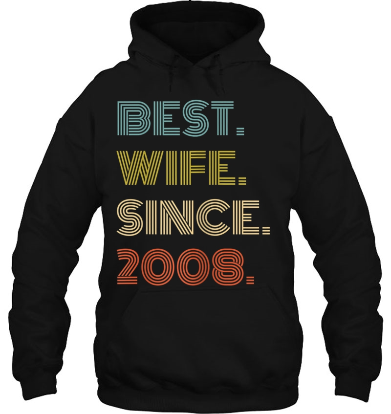 Womens 12Th Wedding Anniversary Gift Best Wife Since 2008 Purple Hoodie