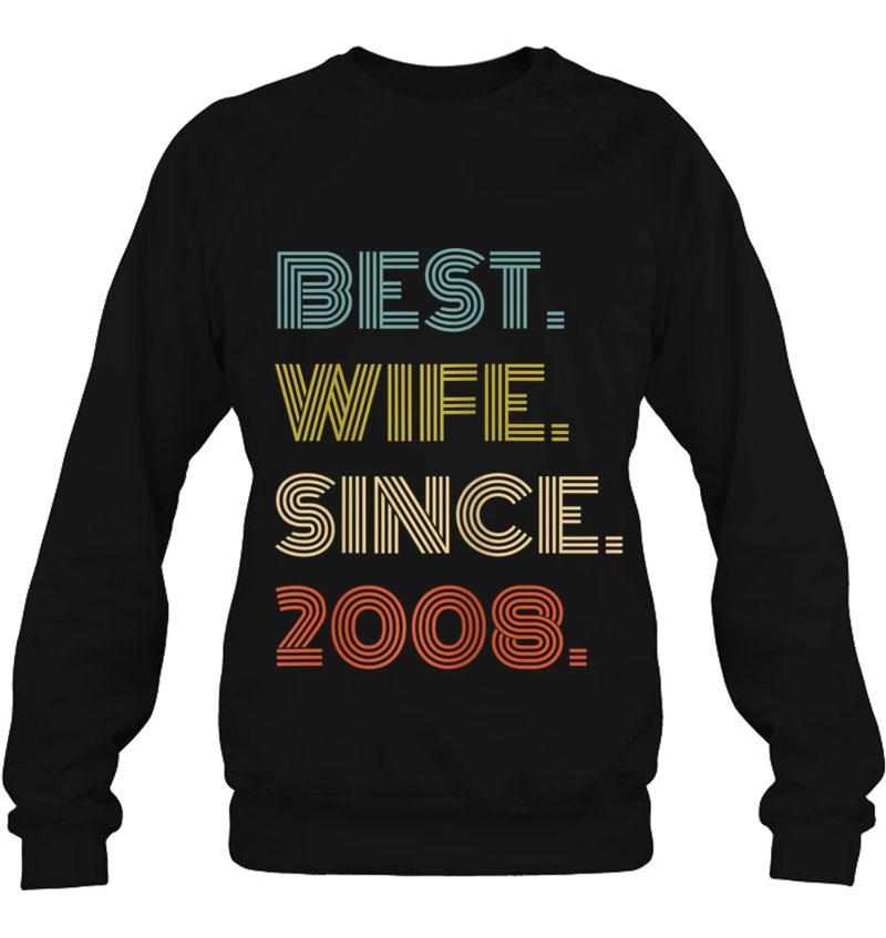 Womens 12Th Wedding Anniversary Gift Best Wife Since 2008 Purple Sweatshirt