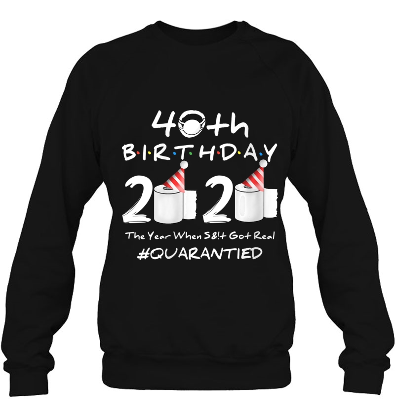 Womens 40Th Birthday 2020 The Year Shit Got Real 40 Years Old Gift Sweatshirt