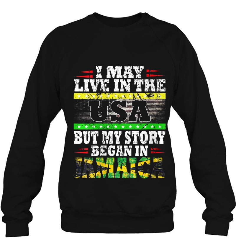 Womens American Jamaican Flag Shirt - My Story Began In Jamaica Mugs