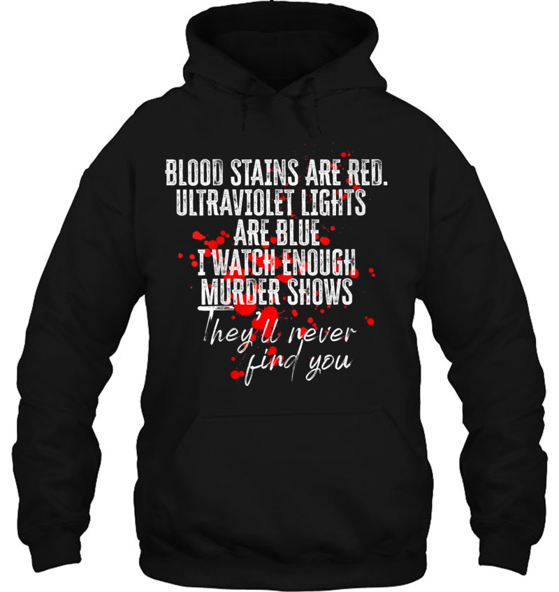 Womens Blood Stains Are Red Ultraviolet Lights Are Blue Sarcastic Mugs