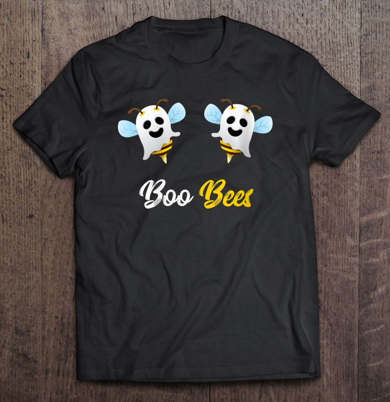 Womens Boo Bees Funny Ghost Boobees Halloween Costume Bee Lover Shirt