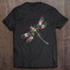 Womens Dragonfly Abstract Color Summer Swarm Nymph Lover Girl Gift Tee