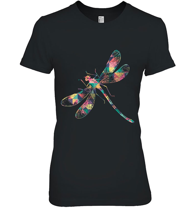 Womens Dragonfly Abstract Color Summer Swarm Nymph Lover Girl Gift Hoodie