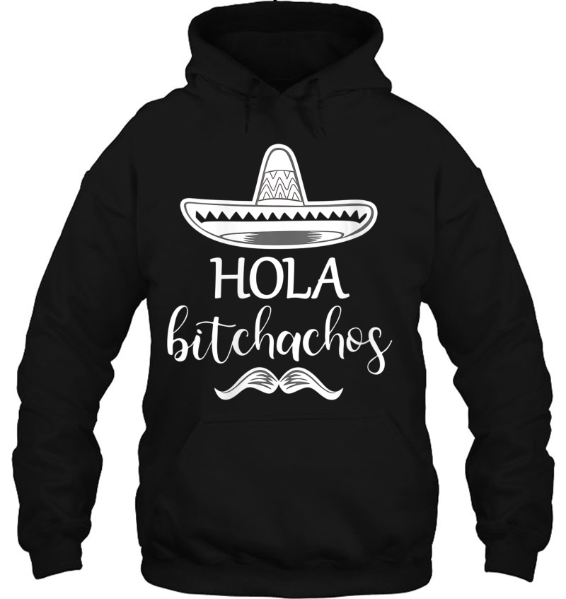 Womens Hola Bitchachos Sombrero Mustache Graphic Funny Saying Mugs