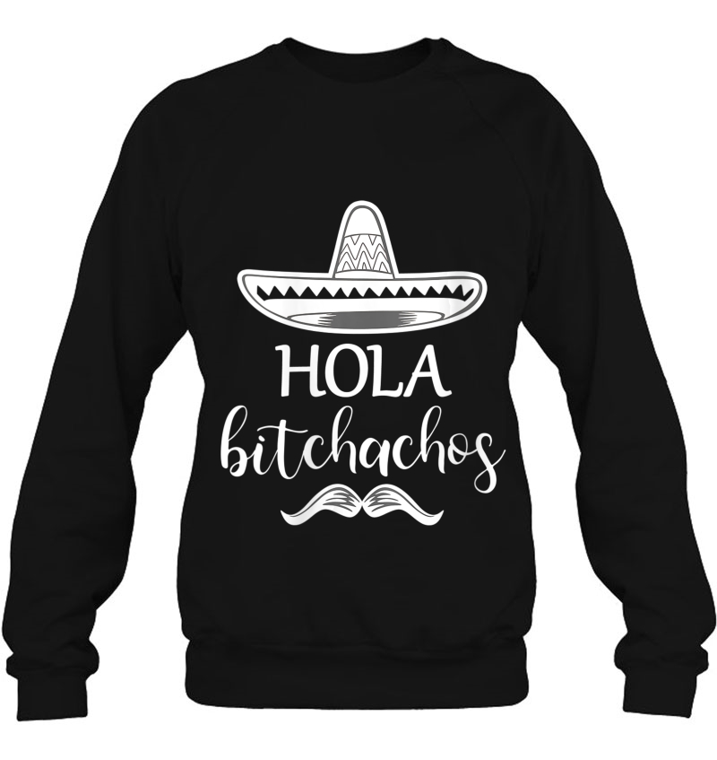 Womens Hola Bitchachos Sombrero Mustache Graphic Funny Saying Mugs