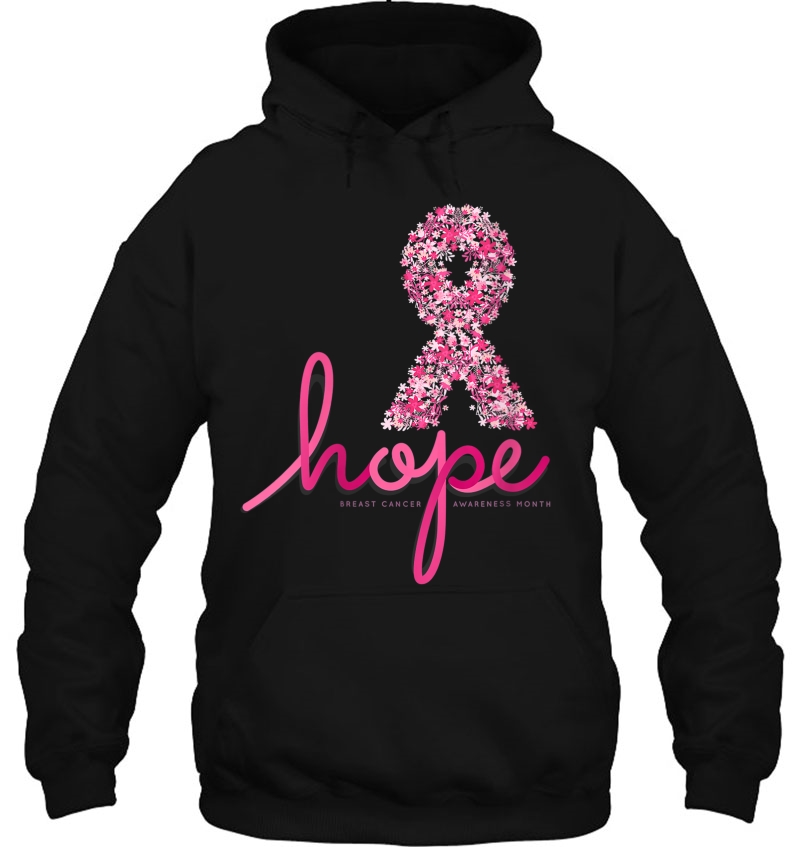 Womens Hope Breast Cancer Awareness Pink Flowers Ribbon Mugs