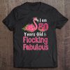 Womens I Am 50 Years Old & Flocking Fabulous 50Th Birthday Flamingo Tee