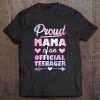 Womens Proud Mama Of An Official Teenager 13Th Birthday Tee