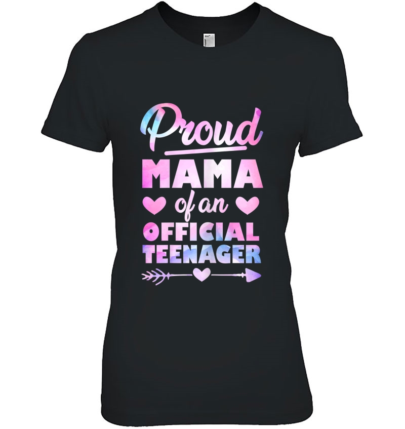 Womens Proud Mama Of An Official Teenager 13Th Birthday Hoodie