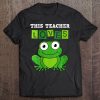 Womens Teacher Green Tree Frog Kindergarten Elementary School Gift Tee