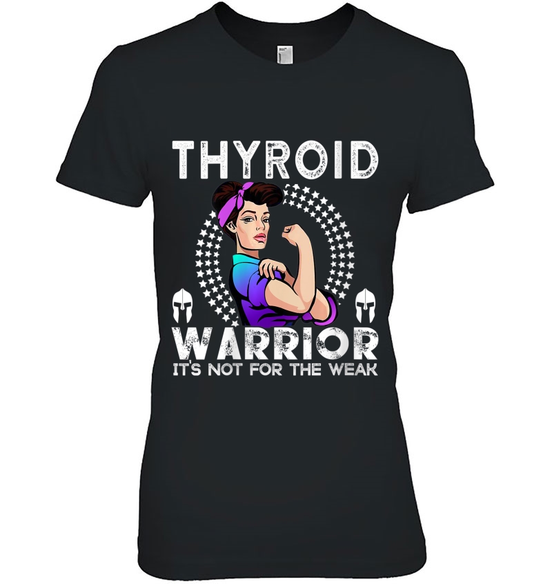 Womens Thyroid Cancer Warrior Shirt Awareness Gift For Women Girls Hoodie