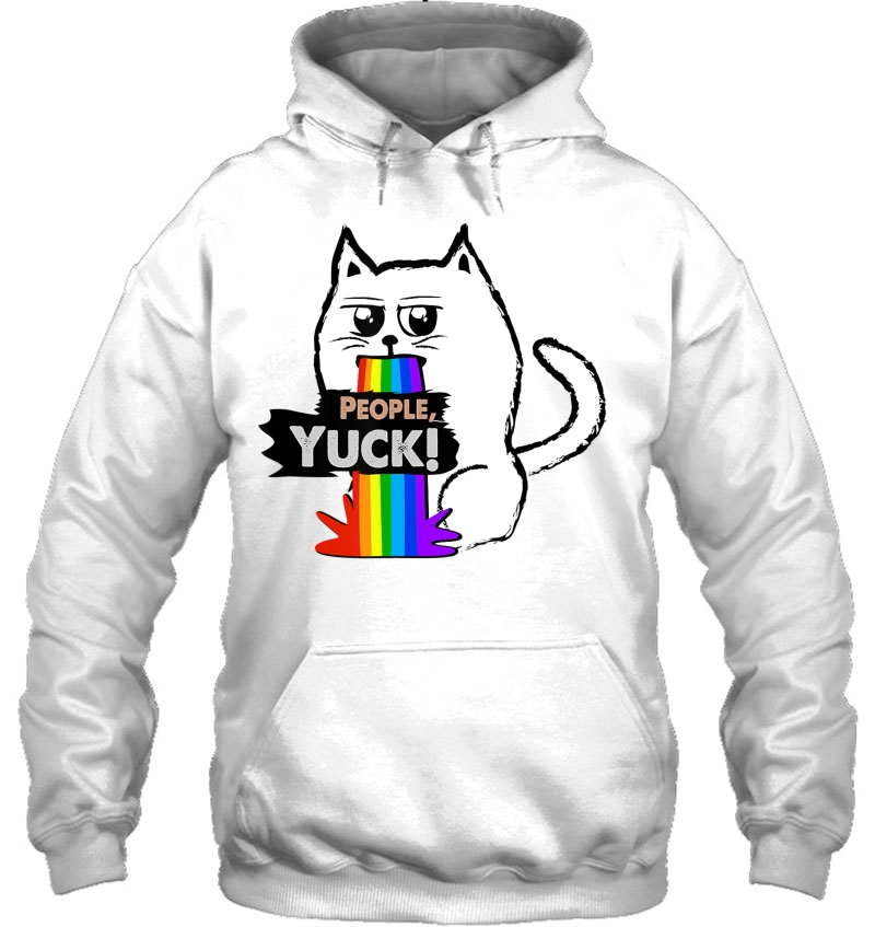 Cute Sarcastic Cat Dislikes People, Throws Up People, Yuck! Mugs