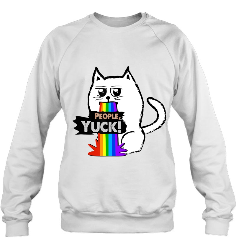 Cute Sarcastic Cat Dislikes People, Throws Up People, Yuck! Mugs