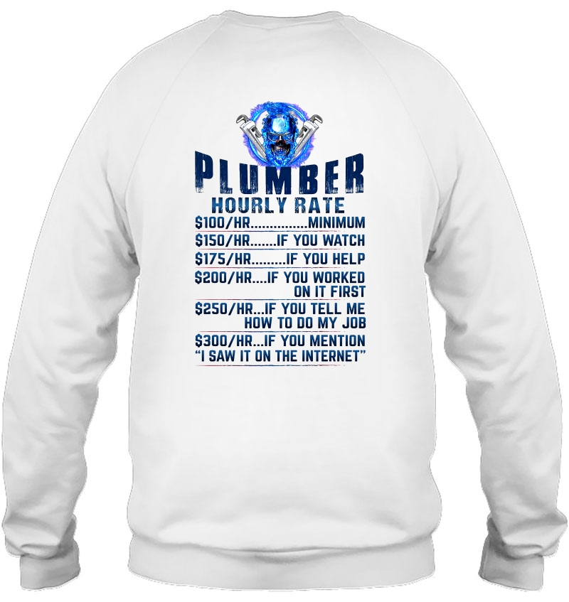 Plumber Hourly Rate Blue Fire Skull Version Mugs